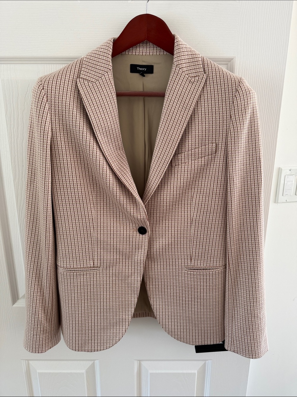 THEORY Staple Blazer In Check Print - Picture 6 of 11